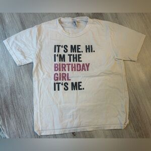 Taylor Swift themed graphic print birthday short sleeved t shirt